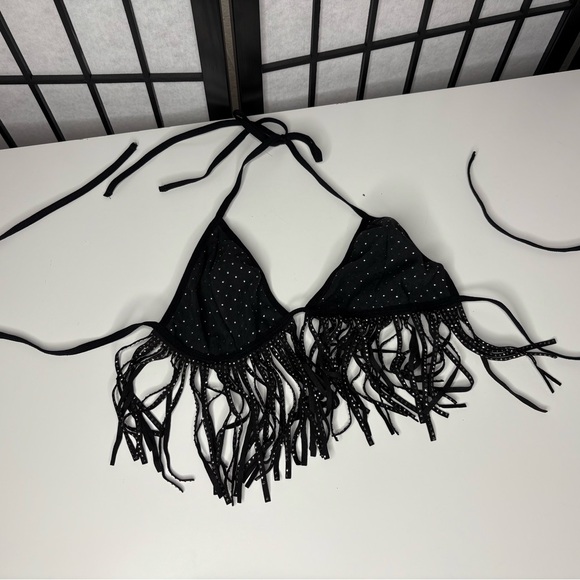 SHEIN Black Fringe Tank Top - Picture 1 of 3